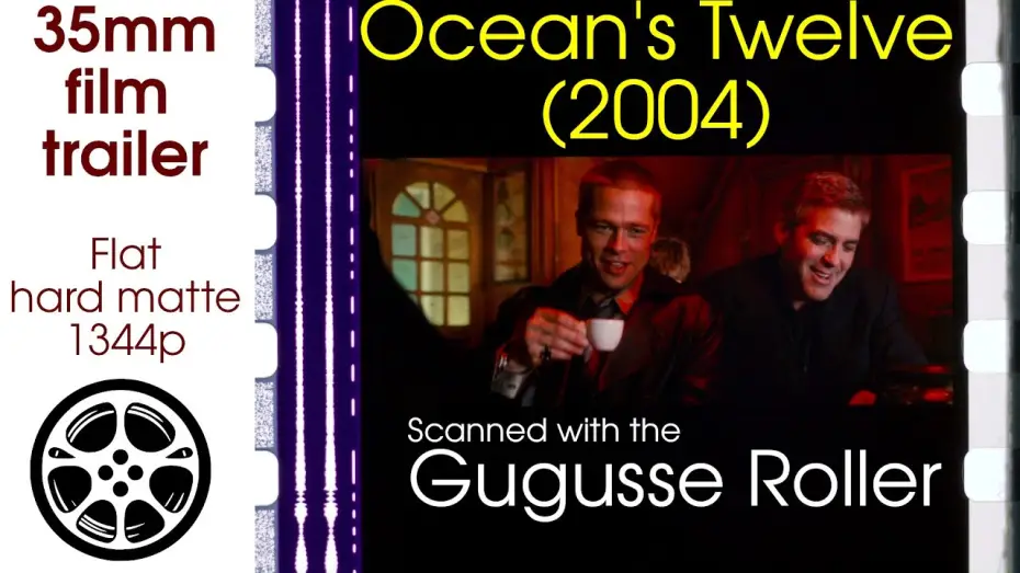 Video for the film Ocean's Twelve — Ocean's Twelve (2004) 35 mm film trailer 2, flat hard matte, 1344p