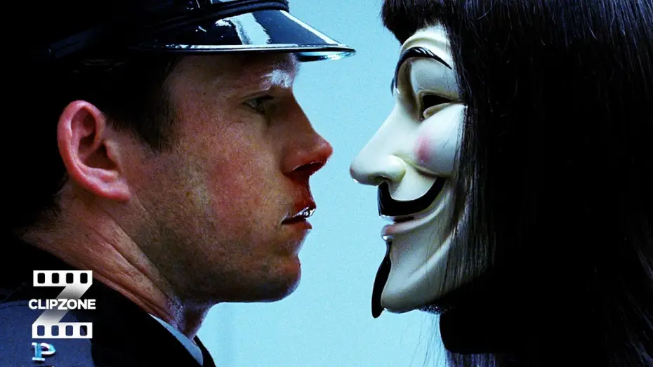 Video for the film V for Vendetta — V Vs. The Police