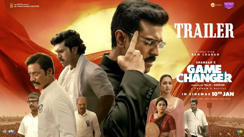 Video for the film Game Changer — Game Changer Trailer (Hindi) | Ram Charan | Kiara Advani | Shankar | Thaman S | Dil Raju | Shirish