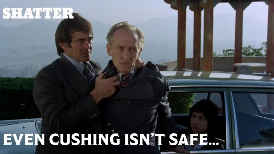 Video for the film Shatter — Peter Cushing Cornered?! Held at Gunpoint After Brutal Car Chase