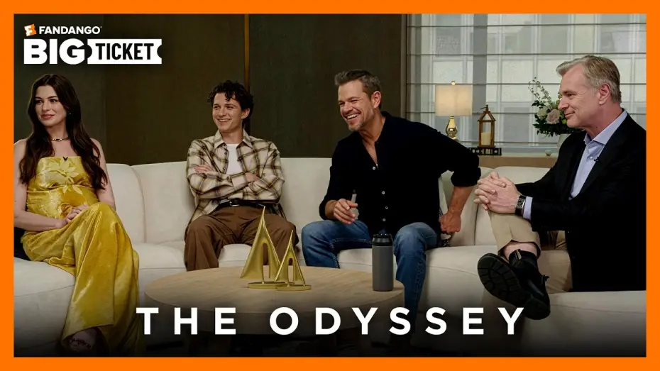 Video for the film The Odyssey — “How?!” Matt Damon, Anne Hathaway & Tom Holland on Christopher Nolan’s Film Methods in ‘The Odyssey’