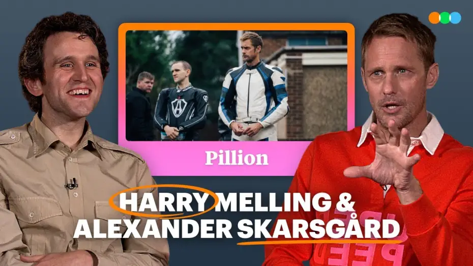 Video for the film Pillion — Harry Melling and Alexander Skarsgård on the Film's Dom-Sub Dynamic and Leather Looks