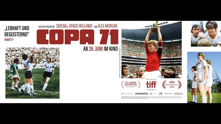 Video for the film Copa 71 — Copa 71 (offizieller dt. Trailer) | von den Produzentinnen Serena & Venus Williams und Alex Morgan