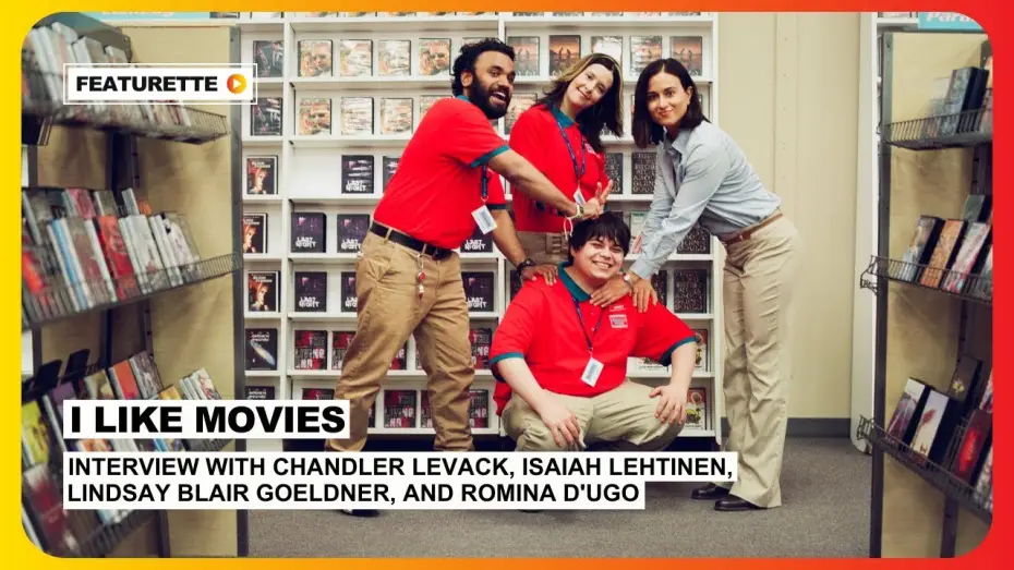 Video for the film I Like Movies — Interview w. Chandler Levack, Isaiah Lehtinen, Lindsay Blair Goeldner & Romina D'Ugo