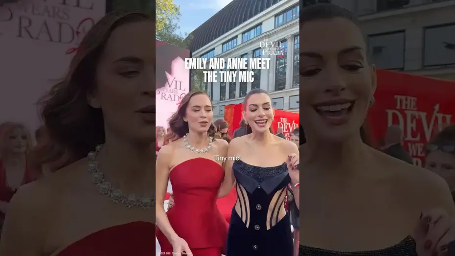 Video for the film The Devil Wears Prada 2 — Anne and Emily meet our tiny mic... with a surprise cameo