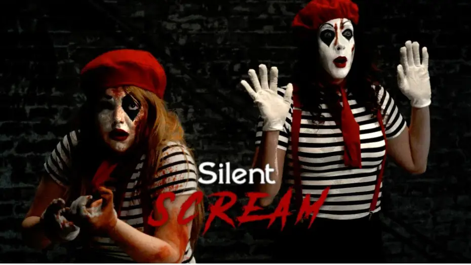 Video for the film Silent Scream — BLOODY MIME BATTLE  - Silent Scream - Horror Short Trailer