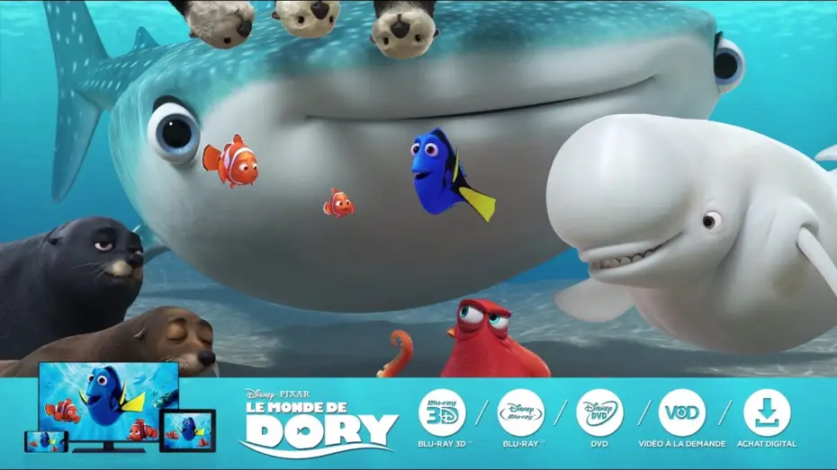 Video for the film Finding Dory — Le Monde de Dory - Avec vous partout, dès aujourd'hui !