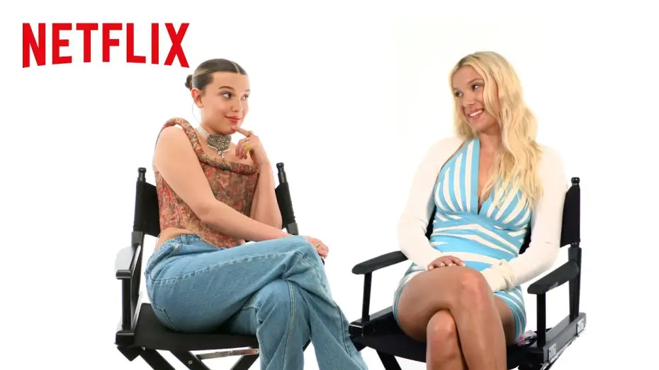 Video for the film The Electric State — Millie Bobby Brown Gets Interviewed by Millie Bobby Brown