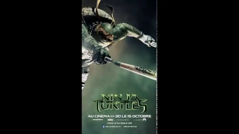 Video for the film Teenage Mutant Ninja Turtles — NINJA TURTLES : l'affiche animée de Michelangelo
