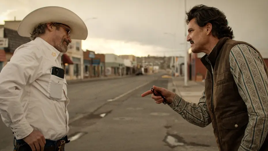 Video for the film Eddington — Pedro Pascal & Joaquin Phoenix Argue Over Election