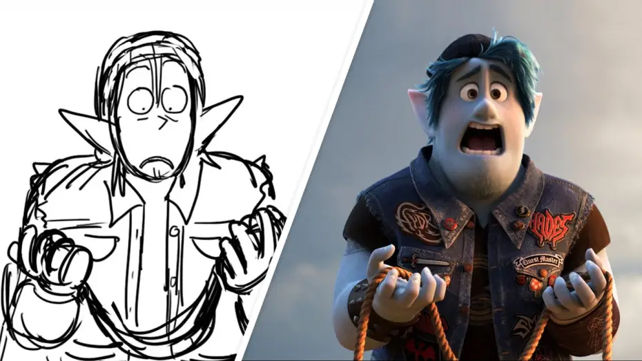 Video for the film Onward — Ian and Barley Cross the Trust Bridge from Onward | Pixar Side-By-Side
