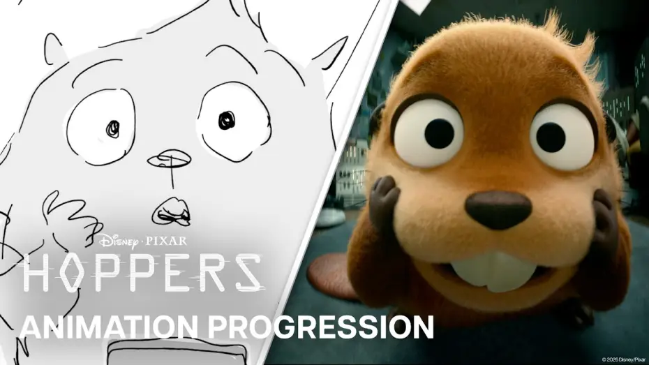 Video for the film Hoppers — Animation Progression | Mabel Beaver Escapes the Lab