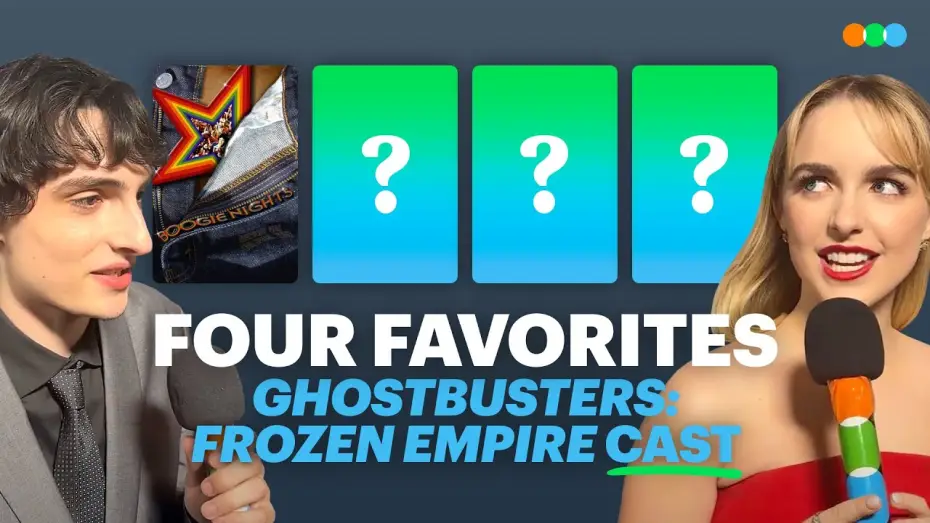 Video for the film Ghostbusters: Frozen Empire — Four Favorites with Ghostbusters' Finn Wolfhard, Mckenna Grace, and James Acaster