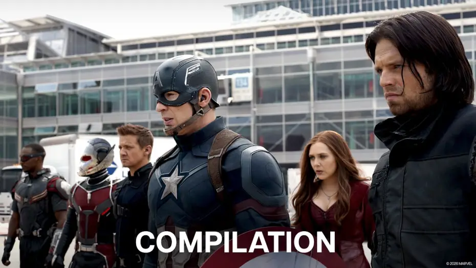Video for the film Captain America: Civil War — Team Captain America - Compilation