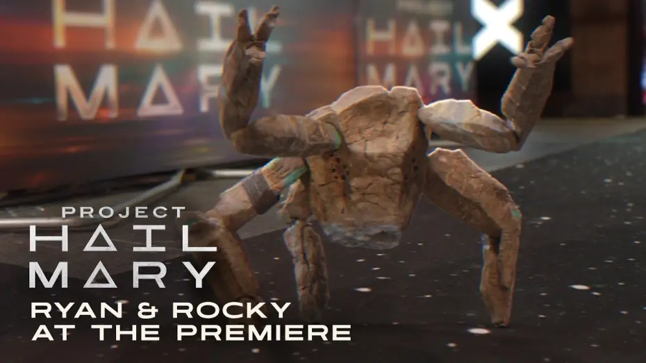 Video for the film Project Hail Mary — Ryan & Rocky reunited at the World Premiere of Project Hail Mary