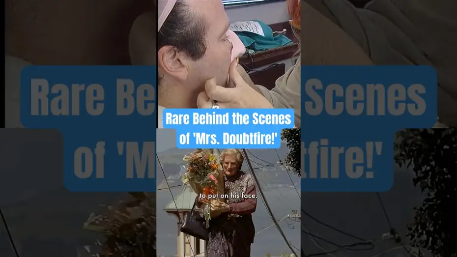 Video for the film Mrs. Doubtfire — Behind Robin Williams’ Stunning Mrs. Doubtfire Transformation!