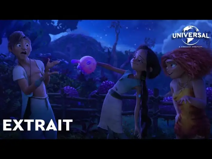 Video for the film The Croods: A New Age — Les Croods 2 : Une Nouvelle Ère - Extrait "Guy tombe sur Eep et Aurore" VF [Au cinéma le 7 juillet]