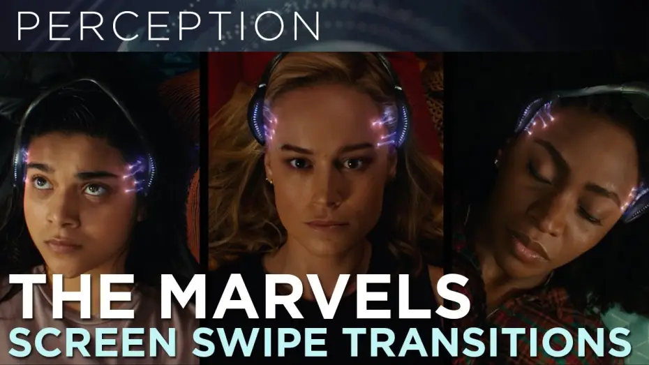 Video for the film The Marvels — Screen Swipe Transitions