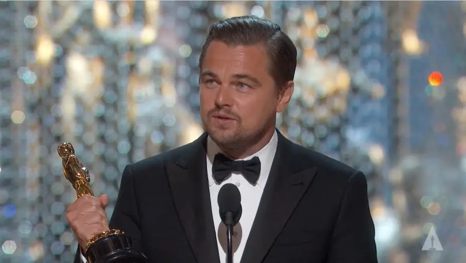 Video for the film The Revenant — Leonardo DiCaprio winning Best Actor | 88th Oscars (2016)