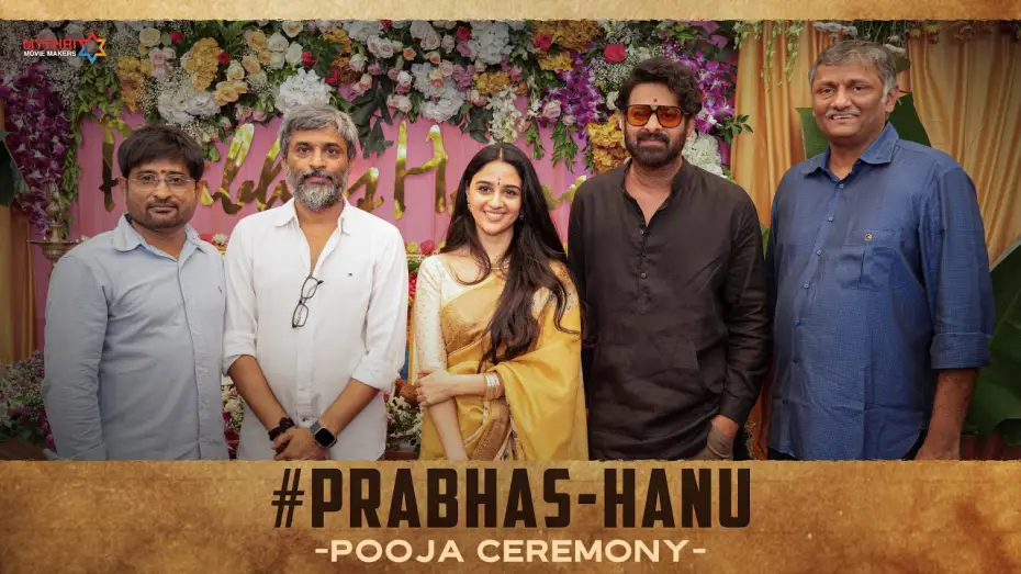 Video for the film Fauzi — #PrabhasHanu Pooja Ceremony | Prabhas | Hanu Raghavapudi | Imanvi | Vishal Chandrashekhar | MMM