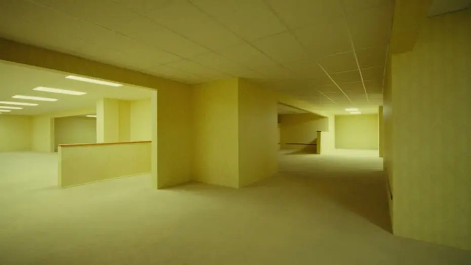 Video for the film Backrooms — 1 Hour of Backrooms Ambience