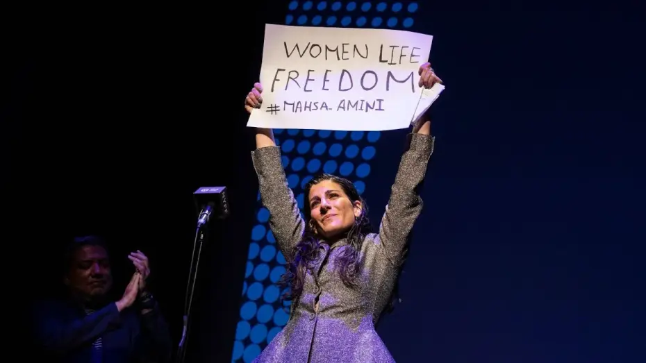 Video for the film No Bears — Mina Kavani Shares Statement From Jafar Panahi at NYFF60 Premiere of No Bears
