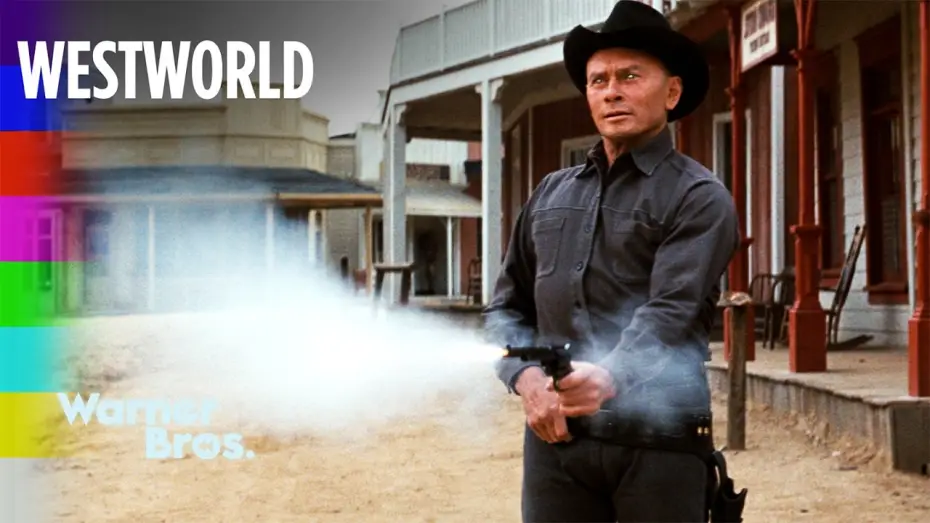 Video for the film Westworld — Gunslinger Robot Shoots Westworld Guests
