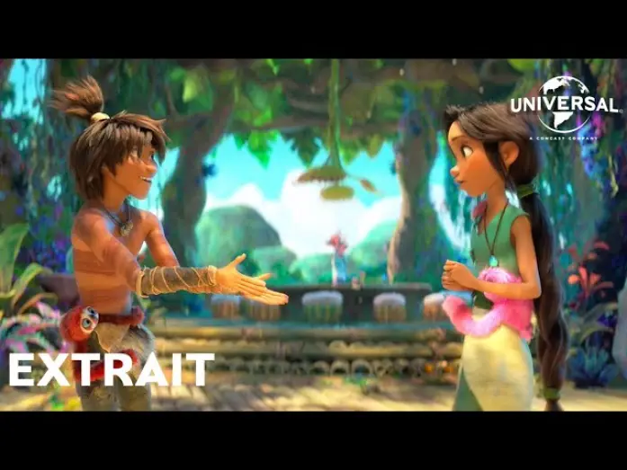 Video for the film The Croods: A New Age — Les Croods 2 : Une Nouvelle Ère Extrait Guy et Eep rencontrent Aurore VOST [Actuellement au cinéma]