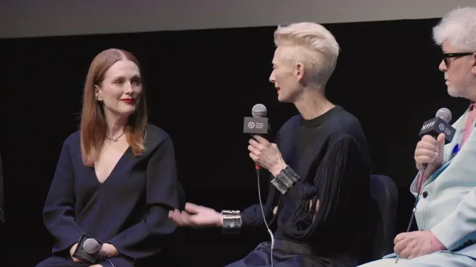 Video for the film The Room Next Door — Tilda Swinton, Julianne Moore, Pedro Almodóvar, and John Turturro on The Room Next Door