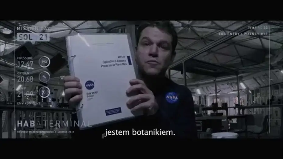 Video for the film The Martian — Marsjanin - Jestem botanikiem [fragment #2]
