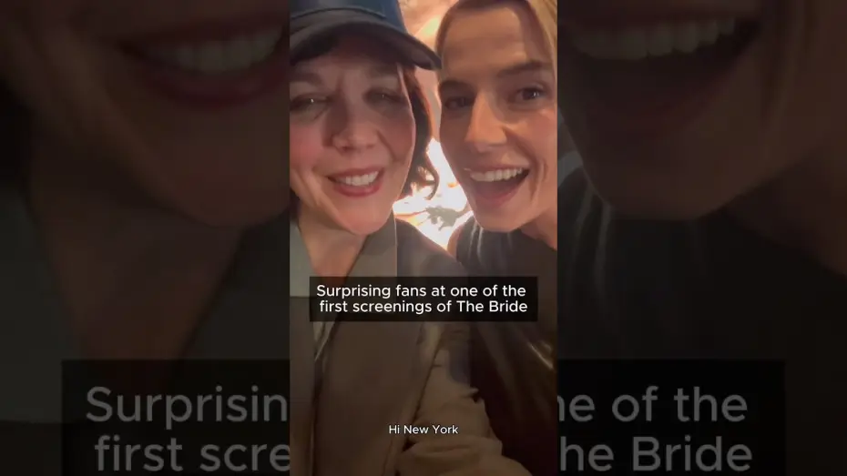 Video for the film The Bride! — Jessie Buckley and Maggie Gyllenhaal surprise fans before a screening of THE BRIDE!