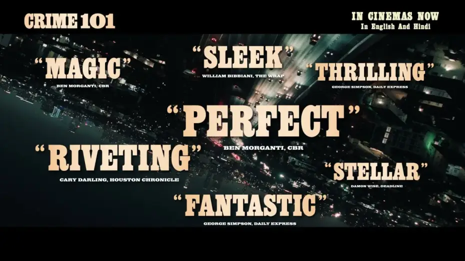 Video for the film Crime 101 — Masterpiece Review