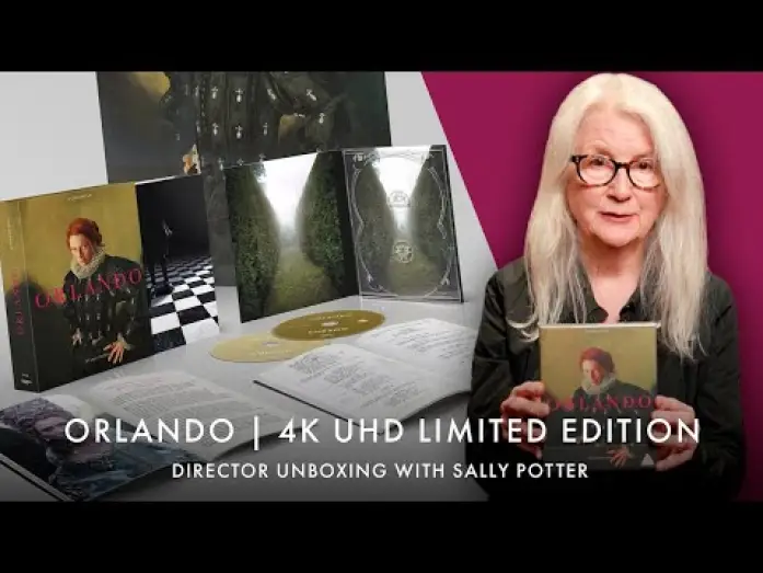 Video for the film Orlando — Sally Potter unboxing ORLANDO 4K ULTRA-HD (limited edition)