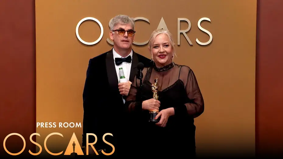 Video for the film Frankenstein — Frankenstein Best Production Design Press Room Speech | 98th Oscars (2026)