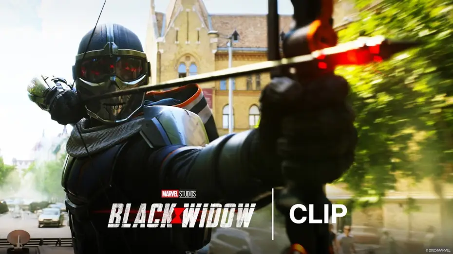 Video for the film Black Widow — Yelena and Natasha vs Taskmaster Chase Scene - Official Clip