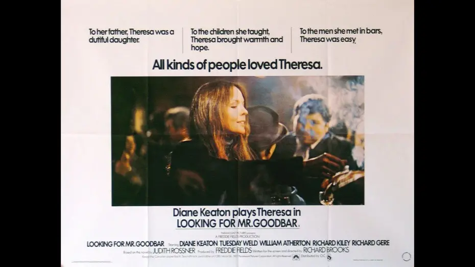 Video for the film Looking for Mr. Goodbar — Looking for Mr Goodbar - movie trailer hd - Diane Keaton Tuesday Weld Richard Gere Richard Brooks