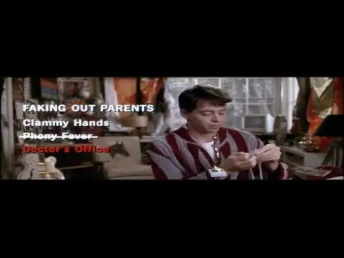 Video for the film Ferris Bueller's Day Off — Todo en un dia