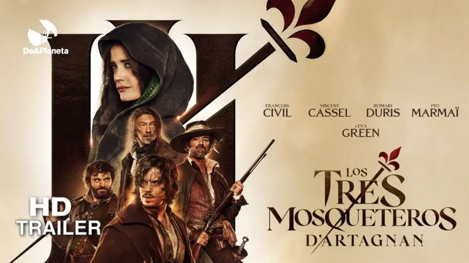 Video for the film The Three Musketeers: D'Artagnan — "Los Tres Mosqueteros: D'Artagnan" - Tráiler Oficial (Estreno 14 de abril)