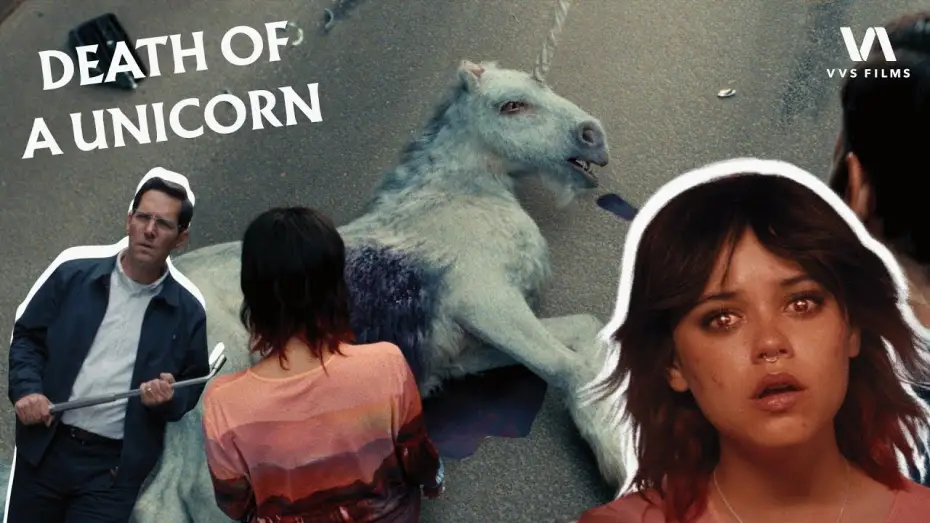 Video for the film Death of a Unicorn — Jenna Ortega & Paul Rudd HIT A UNICORN