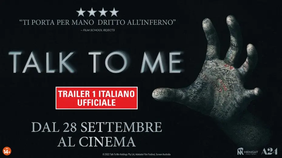 Video for the film Talk to Me — Talk To Me - Trailer 1 Italiano Ufficiale