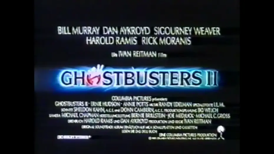 Video for the film Ghostbusters II — Ghostbusters II 1989 Offiziell / Original Trailer German / Deutsch Kino  Ghostbusters 2