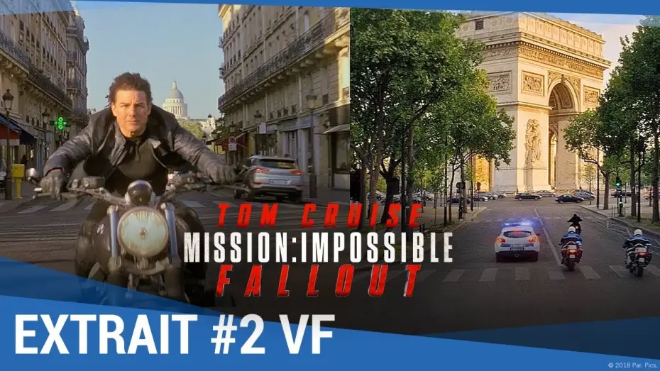 Video for the film Mission: Impossible - Fallout — MISSION : IMPOSSIBLE - FALLOUT - Extrait "Course poursuite à Paris" VF