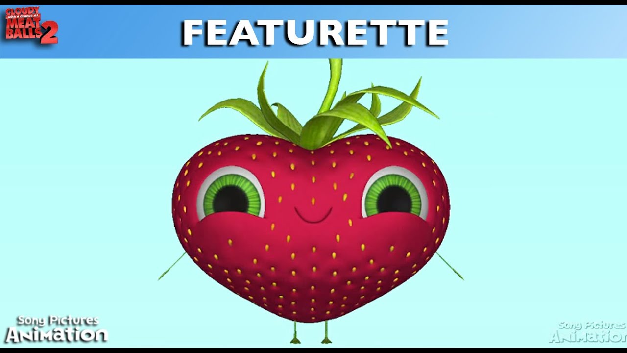 Video for the film Cloudy with a Chance of Meatballs 2 — Cloudy With A Chance Of Meatballs 2 - Foodimals Animation Featurette