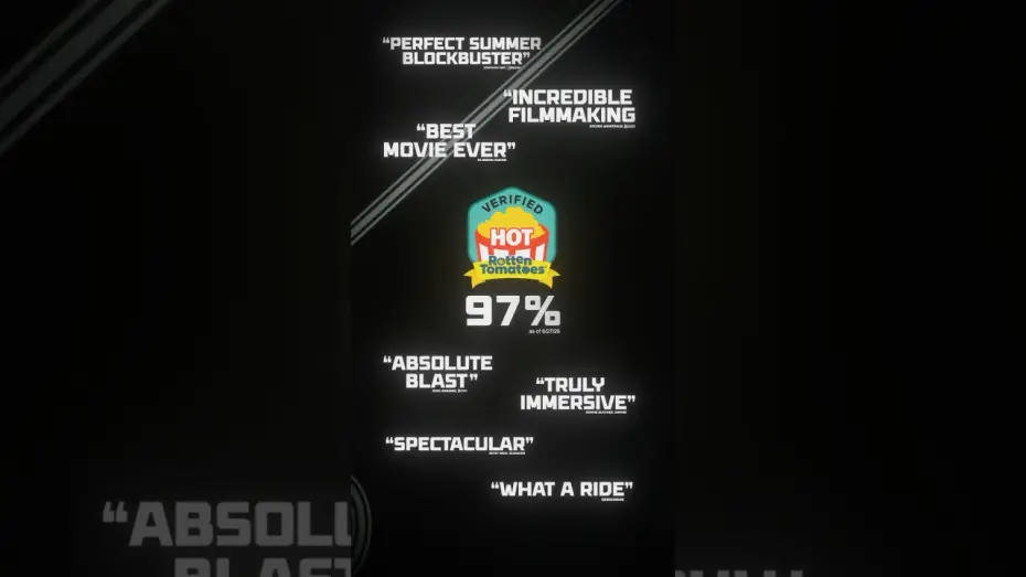 Video for the film F1 — Audiences have made F1 The Movie Verified Hot at 97%!