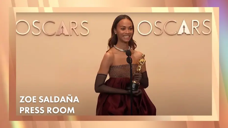 Video for the film Emilia Pérez — 'Emilia Pérez' Best Supporting Actress Press Room Speech | 97th Oscars (2025)[Zoe Saldaña]