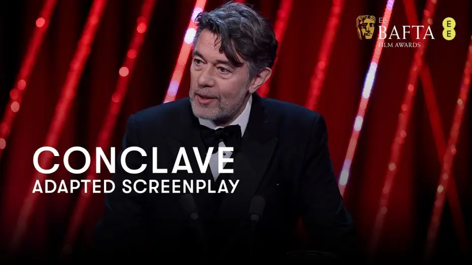 Video for the film Conclave — Conclave wins the BAFTA for Adapted Screenplay | BAFTA Film Awards 2025