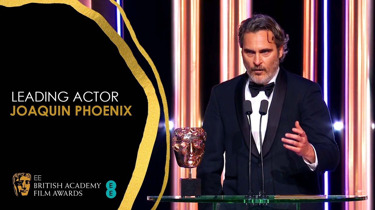 Video for the film Joker — Joaquin Phoenix Delivers Powerful Speech After Leading Actor Win for Joker | EE BAFTA Film Awards