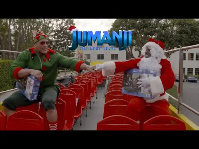 Video for the film Jumanji: The Next Level — Santa and Dwelf Are Coming To Town