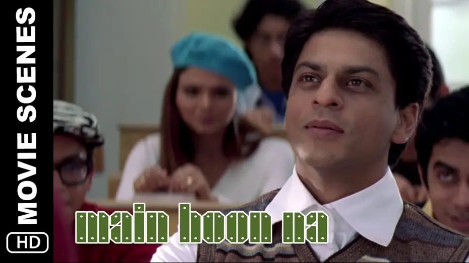 Video for the film Main Hoon Na — Introduction to the Class | Main Hoon Na | Movie Scene | Shah Rukh Khan, Amrita Rao, Zayed Khan
