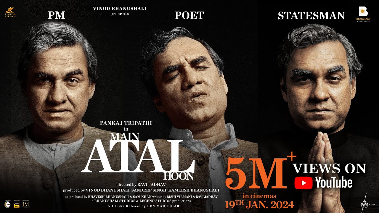 Video for the film Main Atal Hoon — Main ATAL Hoon - Trailer | Pankaj Tripathi | Ravi Jadhav | Vinod Bhanushali | 19 Jan 2024